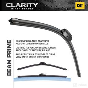 img 1 attached to Caterpillar Clarity Premium Performance All Season Replacement Windshield Wiper Blades for 🚗 Car Truck Van SUV - 20 + 22 Inch (Front Windshield Pair), Black