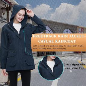 img 2 attached to Waterproof Raincoat Lightweight Windbreaker Outdoor Women's Clothing : Coats, Jackets & Vests