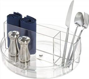 img 1 attached to IDesign Crisp BPA-Free Plastic Rotating Turntable Organizer For Tabletop, 11.54" X 11.54" X 4.66