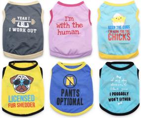 img 4 attached to Дышащие футболки для маленьких собак: 6 комплектов одежды для щенков DroolingDog для мальчиков и девочек - идеально подходит для чихуахуа, йорков и других мелких пород