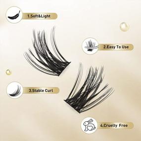 img 2 attached to QUEWEL Lash Clusters 72 Pcs Wide Stem Cluster Lashes MIX8-16Mm Eyelash Clusters DIY Lash Extensions At Home Super Strong And Thin Band Wispy Lashes (QU01-D-MIX8-16Mm)