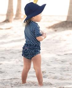 img 2 attached to RuffleButts® Polka Dot Bikini Set - Baby/Toddler Girls Rash Guard Swimsuit with UPF 50+ Sun Protection