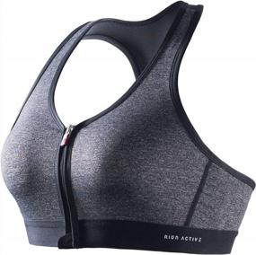 img 2 attached to RION Active Women'S Sports Yoga Bra Low Impact With Removable Pads (Upgraded Front Zipper)