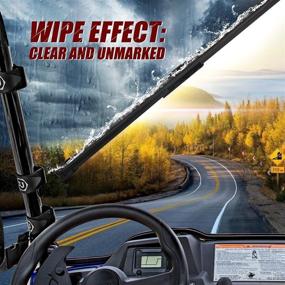 img 3 attached to 🚗 UTV Hand Operated Manual Windshield Wiper Kit with Wiper Blade - Universal Compatibility with Polaris Ranger RZR Can Am ( includes 1 Rubber Blade)