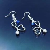 personalized docazon stethoscope heart medical charm drop earrings - perfect gift for doctor, nurse or allied health student! logo