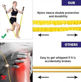 img 2 attached to Experience Safe And Effective Fitness With EILISON'S Heavy-Duty Resistance Band Kit For Men And Women