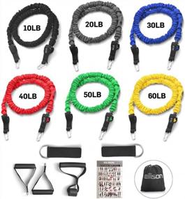 img 4 attached to Experience Safe And Effective Fitness With EILISON'S Heavy-Duty Resistance Band Kit For Men And Women