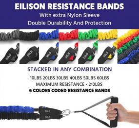 img 3 attached to Experience Safe And Effective Fitness With EILISON'S Heavy-Duty Resistance Band Kit For Men And Women
