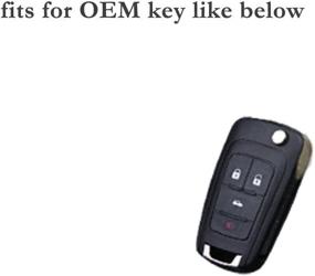 img 1 attached to 🔑 SEGADEN Silicone Cover Skin Jacket Case Holder Compatible with BUICK CHEVROLET 4 Button Flip Remote Key Fob CV9601 - Gray