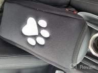 img 1 attached to Jeep Renegade Armrest Pad Center Console Cover (2015-2018) - Heavy Duty Neoprene With Dog Paw Logo Embroidered review by Matthew Mosley