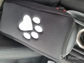 img 5 attached to Jeep Renegade Armrest Pad Center Console Cover (2015-2018) - Heavy Duty Neoprene With Dog Paw Logo Embroidered