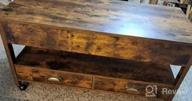 img 1 attached to Rustic Brown Lift Top Coffee Table With 2 Storage Drawers And Hidden Compartment Open Shelf - Retro Wood Central Coffee Table For Living Room review by Mike Brumfield