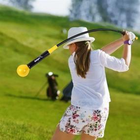 img 2 attached to 🏌️ Golf Swing Training Aid - Greatlizard Golf Swing Trainer for Strength, Flexibility, Tempo Training - Ideal Golf Practice Warm-Up Stick for Men and Women - Golf Accessories