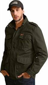 img 1 attached to Men'S Lightweight Military Twill Cotton Windbreaker Jacket By WenVen