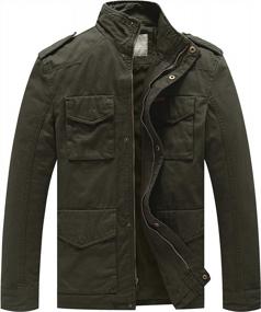 img 4 attached to Men'S Lightweight Military Twill Cotton Windbreaker Jacket By WenVen
