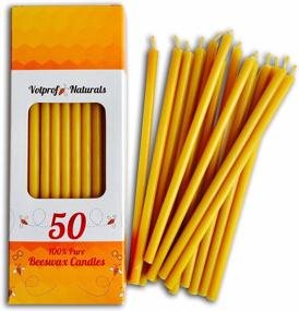 img 4 attached to 6 Inch Unscented Beeswax Taper Candles - All Natural, 100% Pure, Dripless, Smokeless, Slow Burning, Non Toxic Honey Scent - Home Decor Dinner Cake Prayer Church Hanukkah Christmas