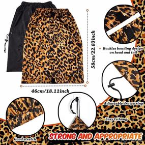 img 3 attached to 🚿 Convenient and Stylish: Shower Adjustable Foldable Plastic Leopard Design