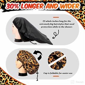 img 1 attached to 🚿 Convenient and Stylish: Shower Adjustable Foldable Plastic Leopard Design