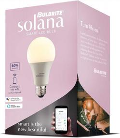 img 3 attached to Bulbrite A19 Solana WiFi Connected LED Alexa Smart Light Bulb, Single-A19, Tunable 2200K-6500K Color Temperature, Frost Finish