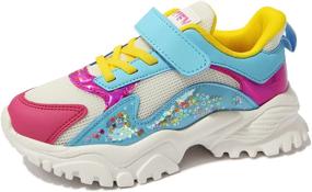 img 1 attached to Rollepocc Girls' Athletic Lightweight Sneakers - Breathable & Optimized for Active Wear