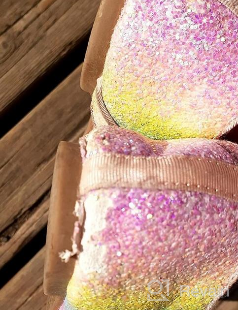 img 1 attached to 🌈 ADAMUMU Glitter Toddler Princess Colorful Flats for Girls' Shoes review by Jamie Sorenson