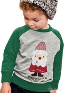 🎅 kids funny santa claus christmas sweatshirt - baby boy girl sweater, long sleeve crewneck pullover for casual wear logo