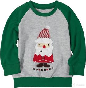 img 3 attached to 🎅 Kids Funny Santa Claus Christmas Sweatshirt - Baby Boy Girl Sweater, Long Sleeve Crewneck Pullover for Casual Wear