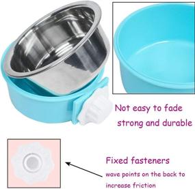 img 2 attached to 🦜 Bird Feeding Dish Cups - Parrot Stainless Steel Bowl with Removable Perch Stand Platform - Pet Food and Water Feeder - Cage Accessories - 1 Pcs Bird Stand Toy for Parakeet, Conure, Cockatiels, Lovebirds, Budgie, Chinchilla