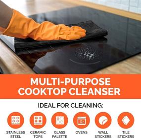 img 1 attached to 🧽 Bar Keepers Friend Cooktop Cleaner Bundle - 13oz Multipurpose Cleaner for Stove Tops, Including Fox Trot Tiger Pack Black Pro-Grade Microfiber Towel and Dual-Sided Sponge