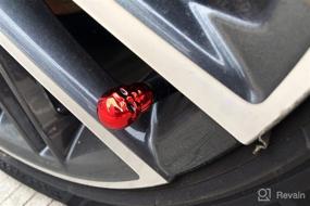 img 3 attached to 🔴 Enhance Your Ride with Dsycar Skull Style Valve Stem Caps - Attractive Dustproof Accessories for Cars, Motorcycles, and Bikes - Red Tire Caps 4 Pack
