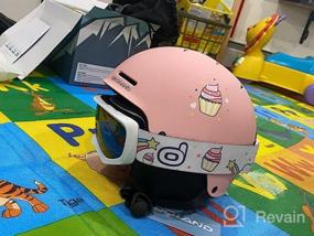 img 7 attached to Молодежный лыжный шлем и очки Odoland - противоударное, ветрозащитное и безопасное снаряжение для занятий спортом на снегу для мальчиков и девочек