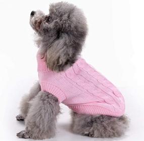 img 1 attached to 🐶 Cozy Small Dog Sweater, Stylish Warm Pet Sweater, Adorable Knitted Classic Dog Sweaters for Small Dogs Girls Boys, Cat Sweater Dog Sweatshirt Clothes Coat Apparel for Small Dog Puppy Kitten Cat (Medium, Pink)