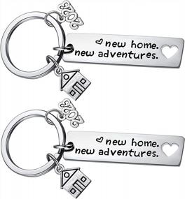 img 4 attached to New Home Keychain 2023 Housewarming Gift For New Homeowner Real Estate Agent Moving In Keyring House Key Chain Jewelry