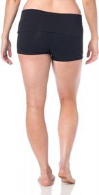 img 1 attached to Women'S Yoga Shorts With Foldover Waistband By Alki'I Performance
