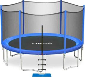 img 4 attached to Kids Trampoline With Enclosure Net, Ladder & Safe Bounce - ASTM And CPSIA Approved For Outdoor Backyard Use (8Ft 10Ft 12Ft 14Ft 15Ft 16Ft)