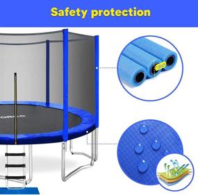 img 3 attached to Kids Trampoline With Enclosure Net, Ladder & Safe Bounce - ASTM And CPSIA Approved For Outdoor Backyard Use (8Ft 10Ft 12Ft 14Ft 15Ft 16Ft)