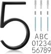 modern and stylish floating house number mount for your home- covanm 5 inch black numbers logo