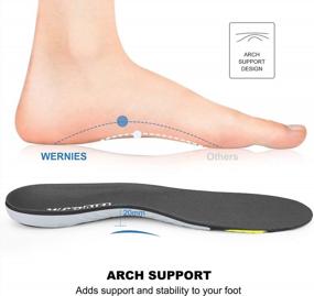 img 2 attached to Wernies Arch Replacement Sports Shoe Inserts - Comfort And Extra Support For Running, Work Boots, Casual Shoes & Sneakers.