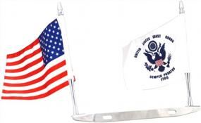 img 2 attached to Show Your Patriotism With GUAIMI'S Double License Plate Flag Mount For Motorcycles!