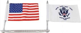 img 3 attached to Show Your Patriotism With GUAIMI'S Double License Plate Flag Mount For Motorcycles!
