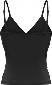 img 3 attached to FENSACE Women'S Strappy Black Crop Top Cami - Fitted Tank Top For A Sexy Look