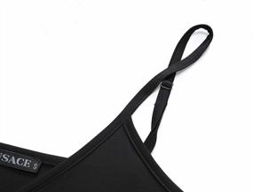 img 1 attached to FENSACE Women'S Strappy Black Crop Top Cami - Fitted Tank Top For A Sexy Look