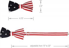 img 1 attached to American Flag Design Pre-Tied Bow Tie & Cummerbund Set - Perfect For National Day Dressing!