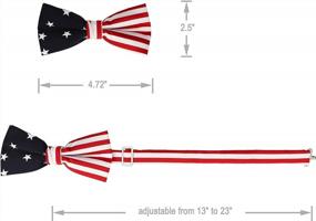 img 1 attached to Набор с галстуком-бабочкой и поясом с американским флагом - идеально подходит для национального праздника!