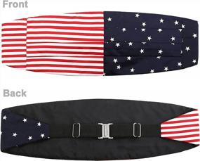 img 2 attached to American Flag Design Pre-Tied Bow Tie & Cummerbund Set - Perfect For National Day Dressing!