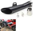stainelss motorcycle exhaust muffler moveable logo