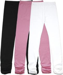 img 4 attached to 👖 Bienzoe Stretch Uniform Antistatic Legging: Comfortable Girls' Clothing for Optimal Style and Performance at Leggings