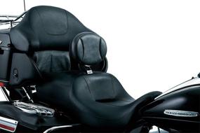 img 2 attached to 🔧 Enhance Your Ride: Kuryakyn 1670 Plug-In Adjustable Driver Seat Backrest for Harley-Davidson Touring Motorcycles (1997-2019) in Sleek Black