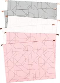 img 4 attached to Modern Pretty Fashion Hanging File Folders: U Brands Letter Size, Assorted Colors, 12 Pack