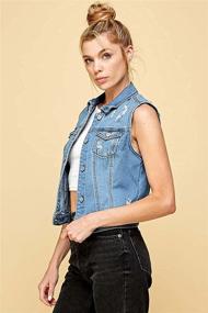 img 3 attached to ICONICC Womens Sleeveless Distressed CH10209_LT_L Women's Clothing ~ Coats, Jackets & Vests